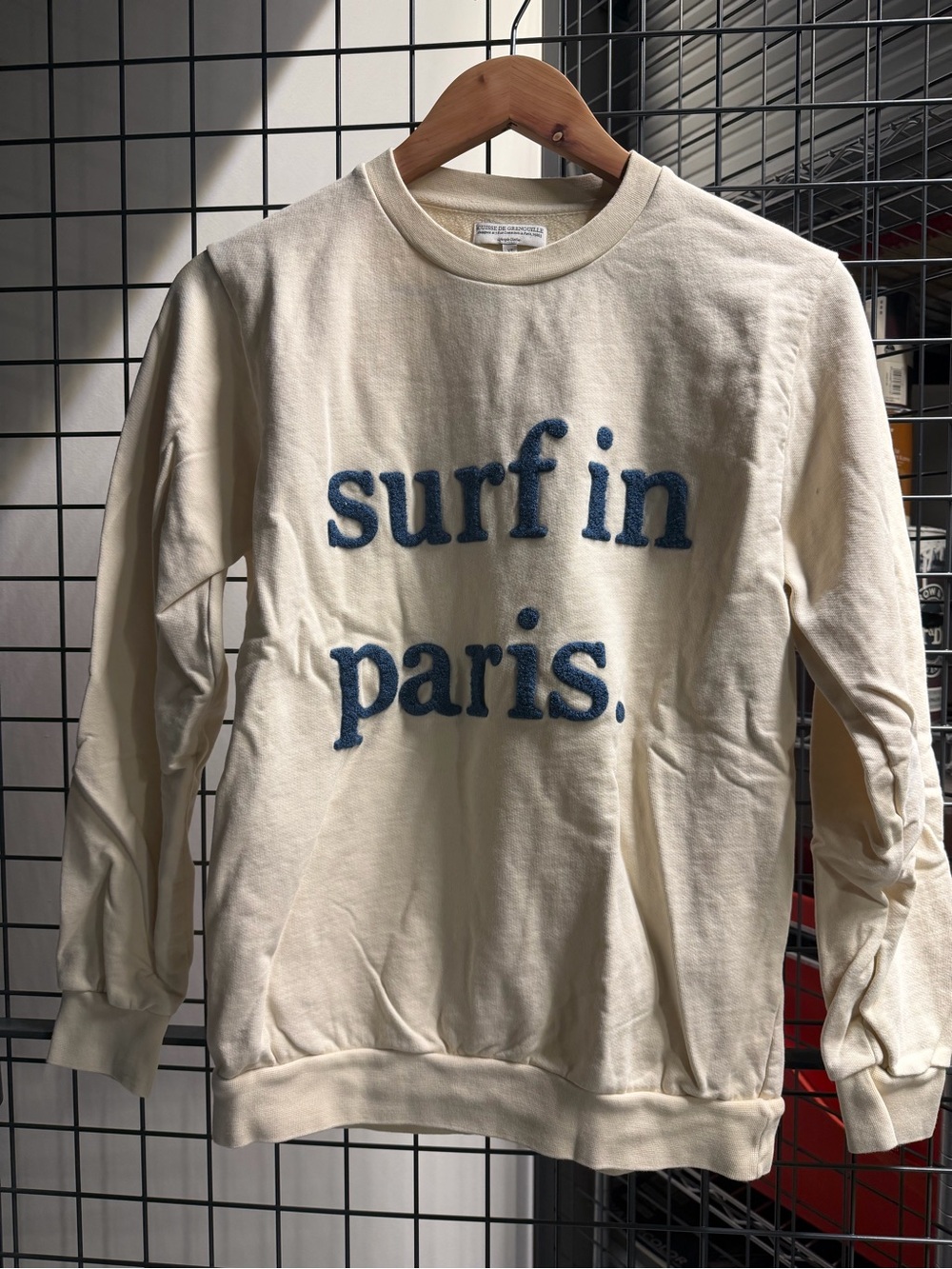 Cuisse de Grenouille Surf In Paris Cream Crewneck Sweater size XS